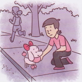 il bambino accarezza la ccagnolina
